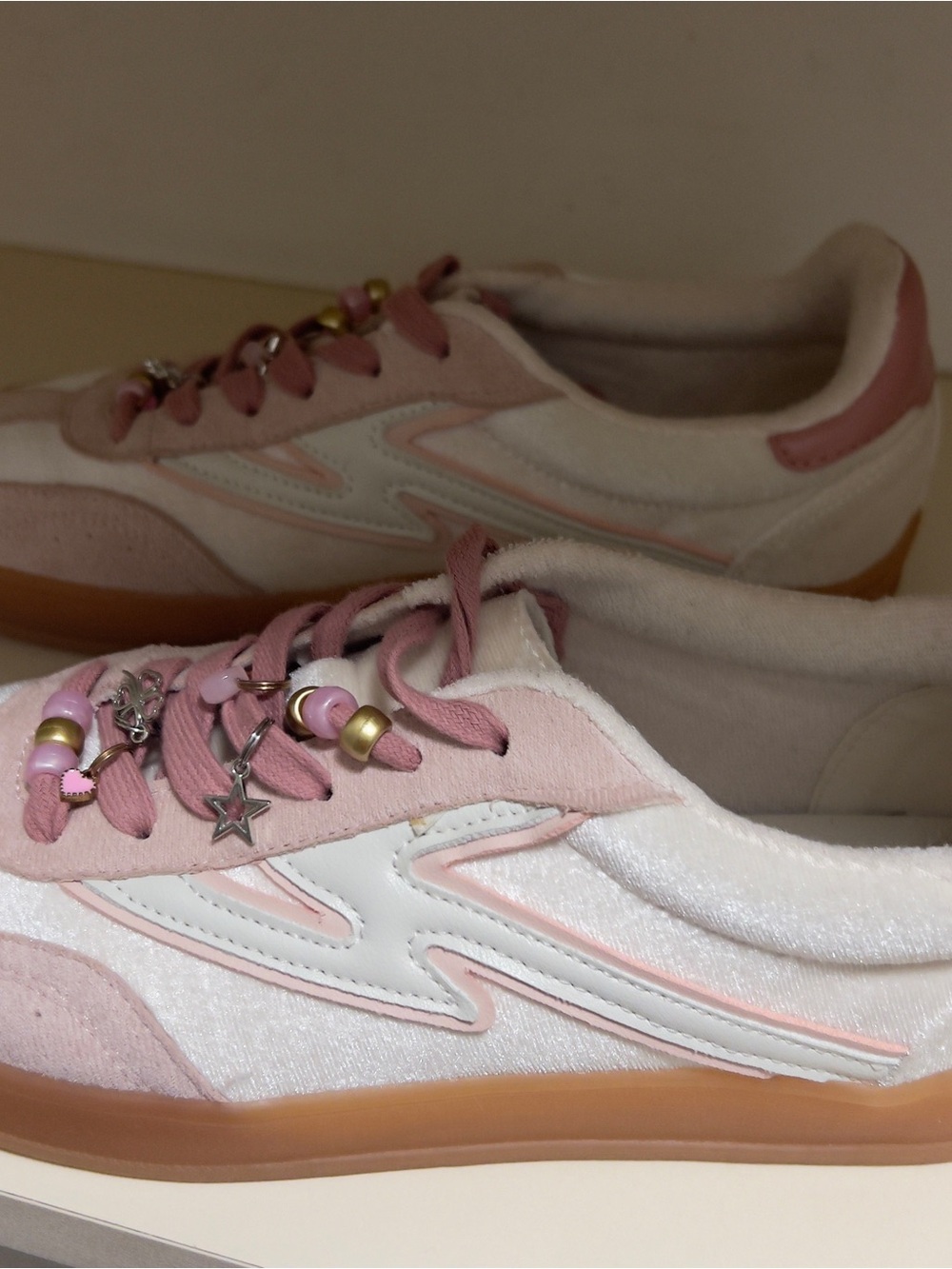Steve Madden Pink and White Women’s Sneakers